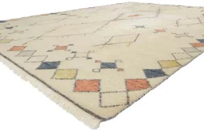 Moroccan Tribal Style Rug - 10'00 x 13'09 - Esmaili Rugs & Antiques - Beige - Beige