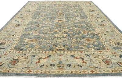 Persian Sultanabad Rug - 9'03" x 12'03" - Esmaili Rugs & Antiques - Blue - Blue