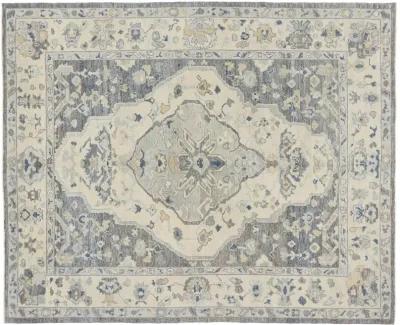 Turkish Oushak Rug - 8'04"x10'01" - Esmaili Rugs & Antiques - Blue - Blue