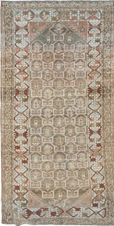 Persian Malayer Area Rug 3'2 X 6'3 - Brown - Brown