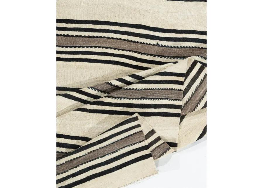 Turkish Kilim Runner Rugs 4'4 X 13'11 - Black - Black