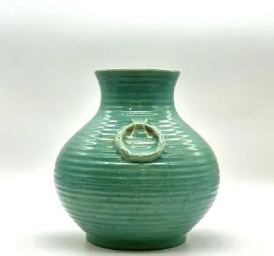 C. 1970s Teal Green Glazed Ceramic Vase - Pilar Collection