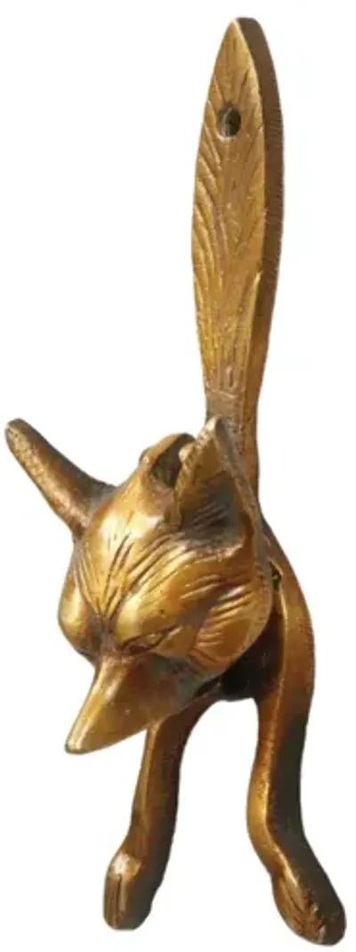 Little Fox Gold Brass Door Knocker - Interesting Things