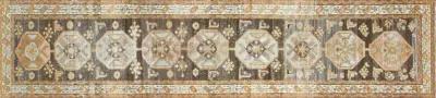 1940s Persian Melayer Runner - 3'1"x13'9" - Nalbandian - Brown