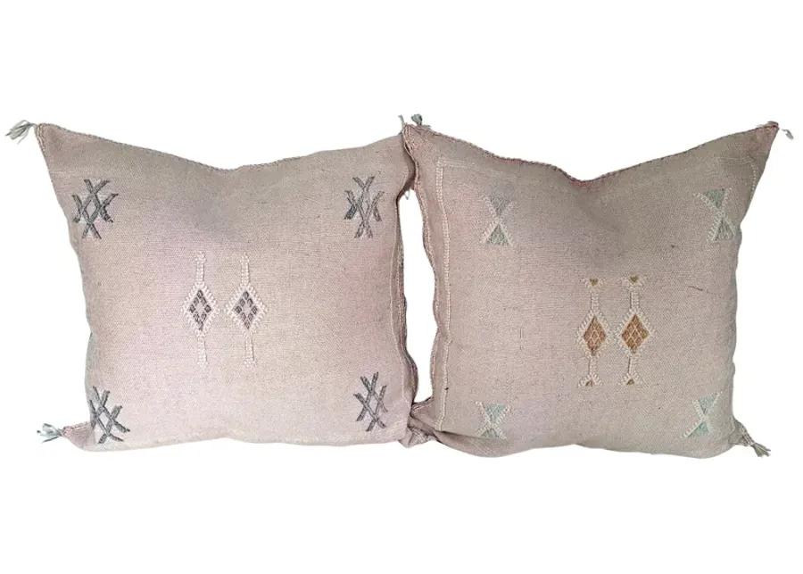 Moroccan Sabra Silk Pillows - Set of 2 - Eat Drink Home