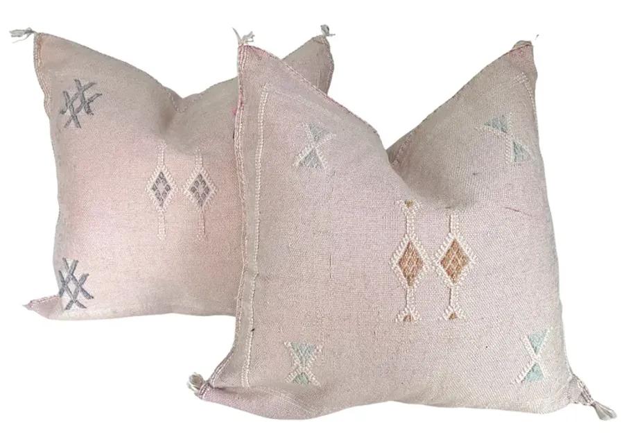 Moroccan Sabra Silk Pillows - Set of 2 - Eat Drink Home