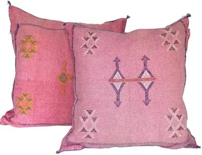 Moroccan Sabra Silk Pillows - Set of 2 - Eat Drink Home