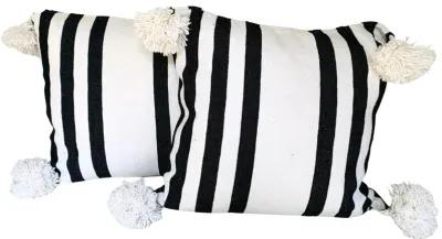 Moroccan Handloomed Pom-Pom Pillows - Pr - Eat Drink Home