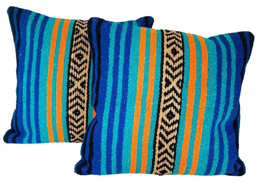 Mexican Serape Throw Pillows - Set of 2 - Eat Drink Home