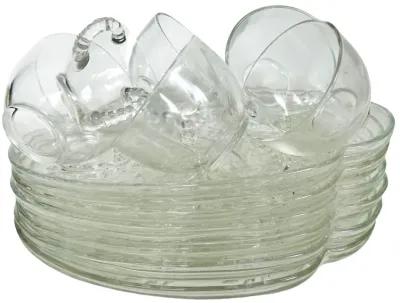 Federal Glass Luncheon Set - Set of 6 - Eat Drink Home - Clear