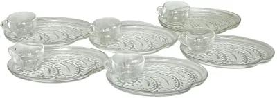 Federal Glass Luncheon Set - Set of 6 - Eat Drink Home - Clear