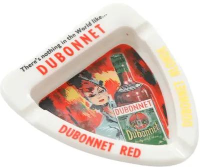 Dubonnet Opaline Glass Ashtray - Interesting Things - White