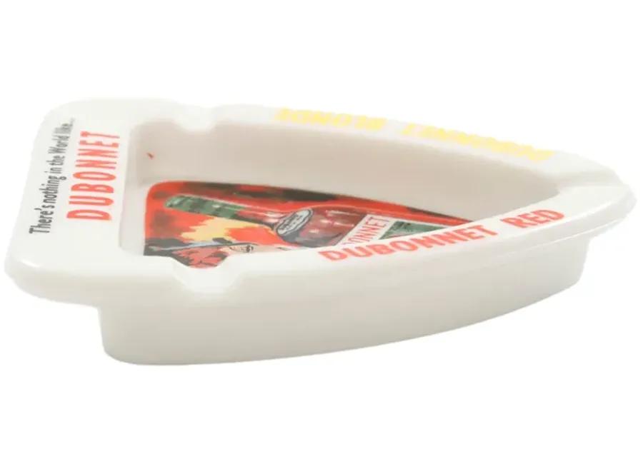 Dubonnet Opaline Glass Ashtray - Interesting Things - White