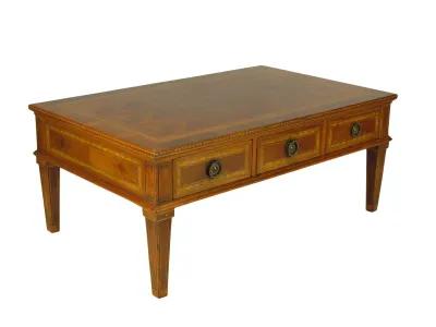 Inlaid Coffee Table By Alfonso Marina - The Barn at 17 Antiques - Brown