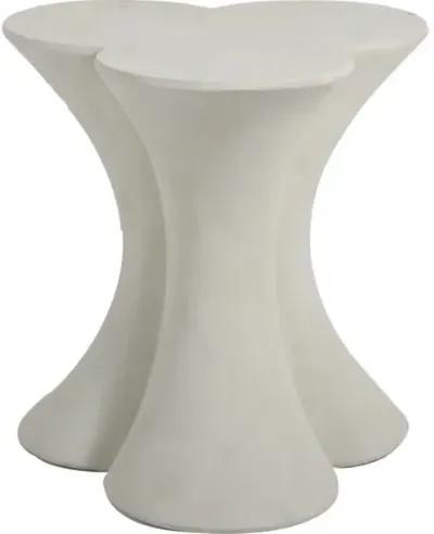 Carlin Side Table - Textured White - Gabby