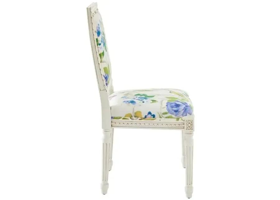 Exeter Side Chair - Lemon Floral - White