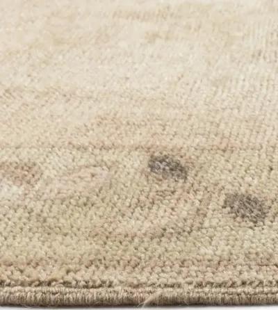 Tan Turkish Oushak Area Rug - 5'1"x9'5" - Beige - Beige