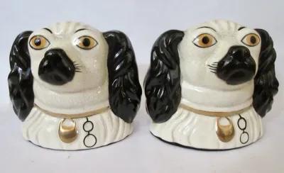 Staffordshire-Style Spaniel Bookends - The Emporium Ltd. - Black