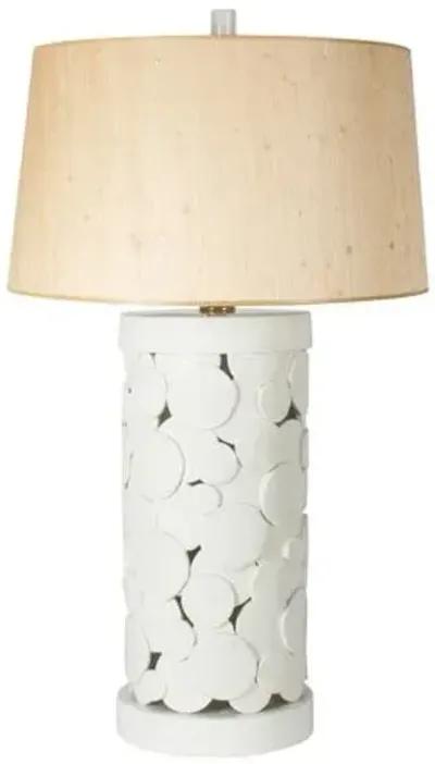 Saint Lucia Couture Table Lamp - White/Seagrass - Bradburn Home