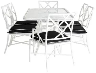 Kit 7-Pc Dining Set - Black/White Welt