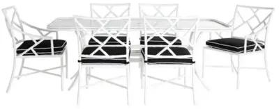 Kit 7-Pc Dining Set - Black/White Welt