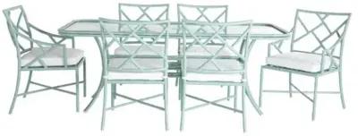 Kit Celadon 7-Pc Dining Set - White