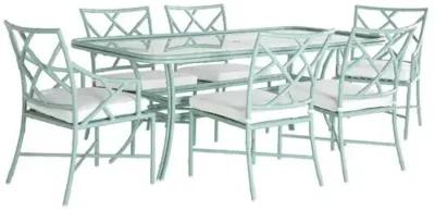 Kit Celadon 7-Pc Dining Set - White