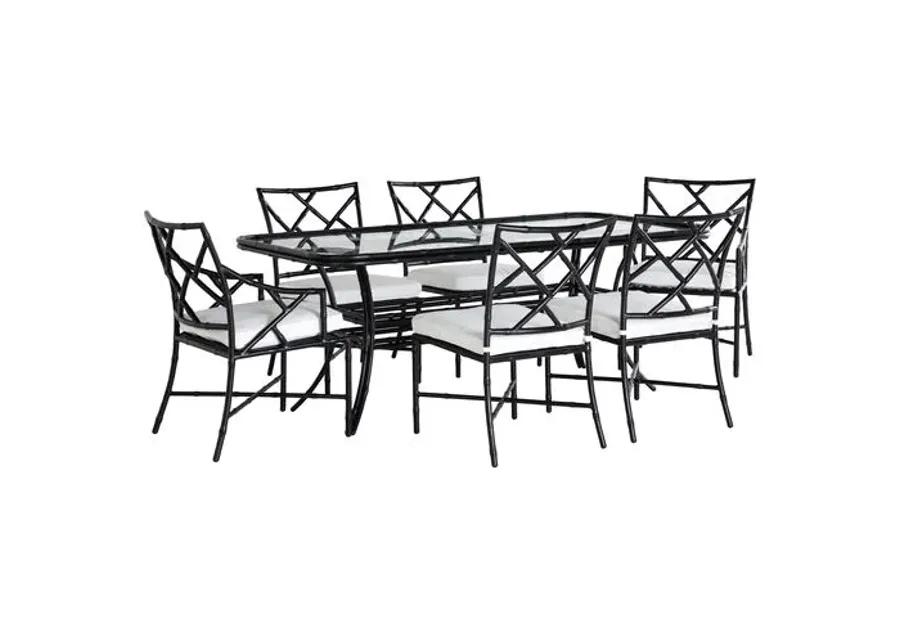 Kit Black 7-Pc Dining Set - White