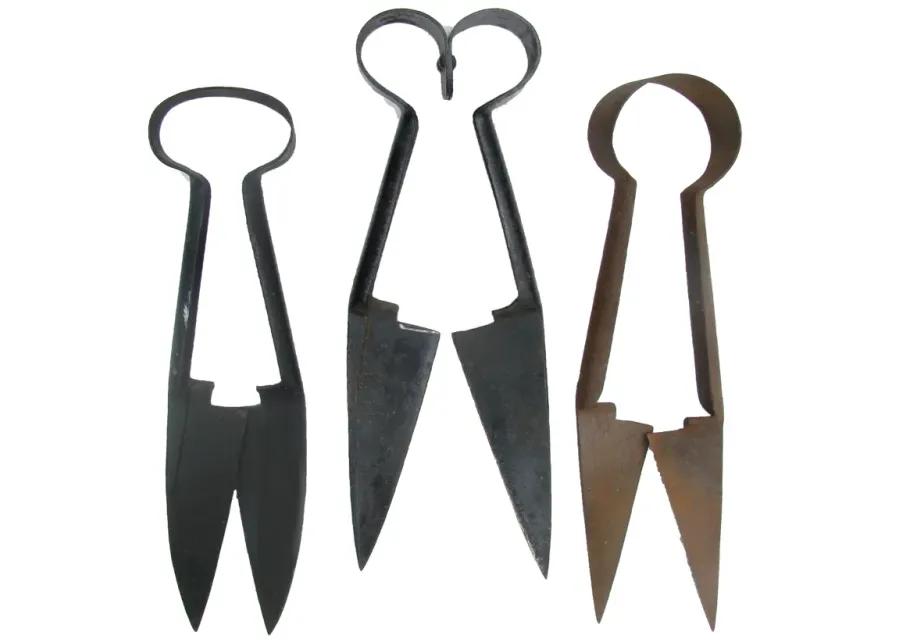 Early 20thC English Sheep Shears - Set of 3 - Chez Vous - Black