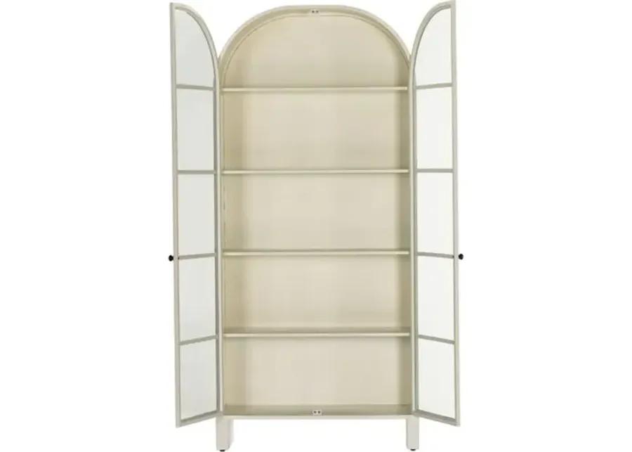 Brady Arched Cabinet - Cream - Ivory