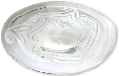 M. Rhys Williams Art Glass Bowl - The Queens Landing - Clear