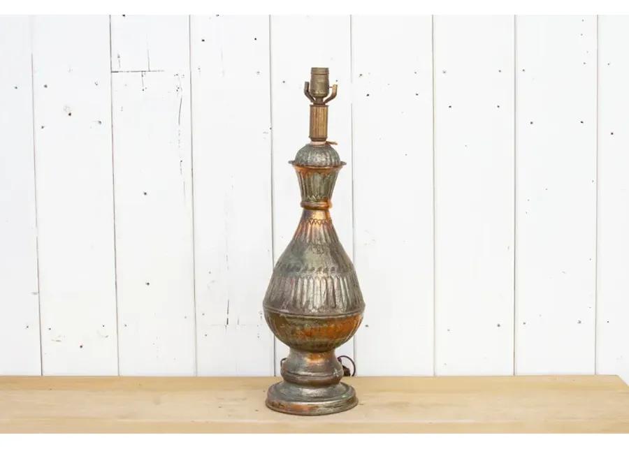 Antique English Copper Lamp - de-cor