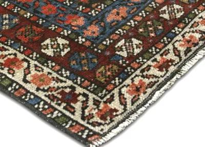 1920s Persian Heriz Runner - 3'1"x14' - Nalbandian - blue