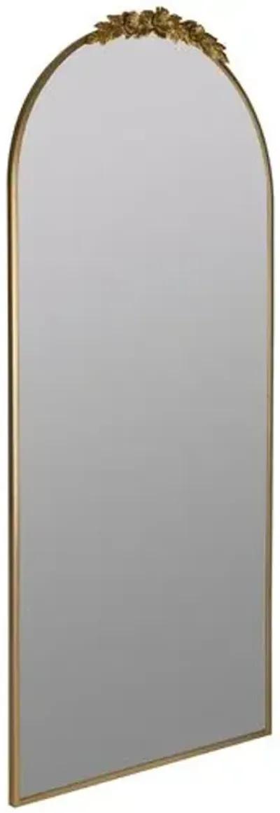 Juliette Floor Mirror - Antiqued Brass