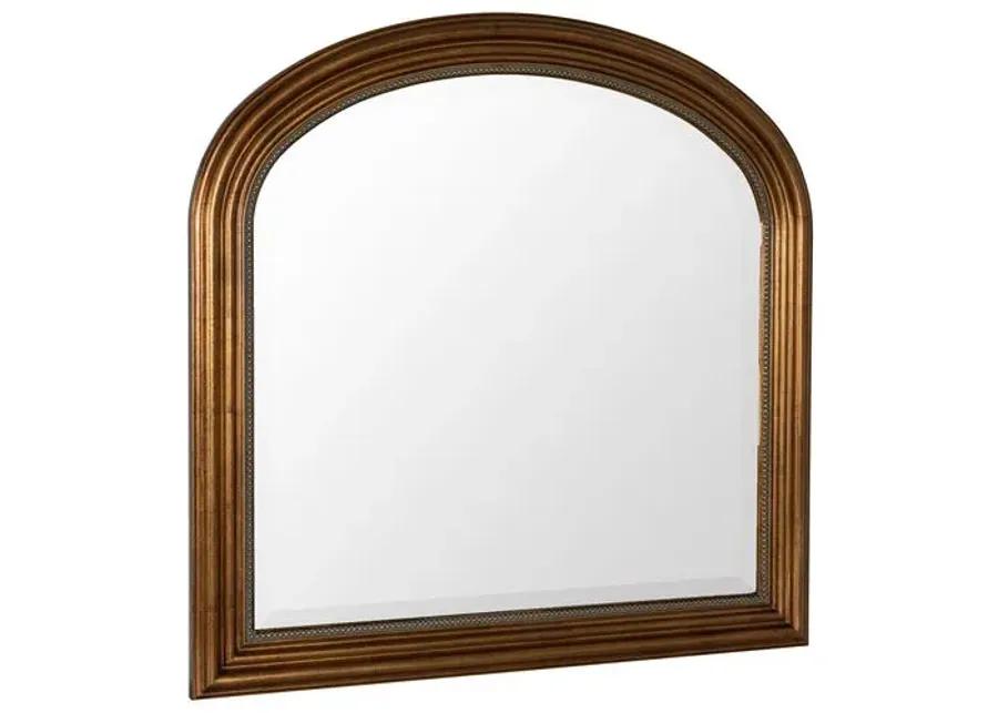 Mason Mantel Wall Mirror - Antiqued Gold