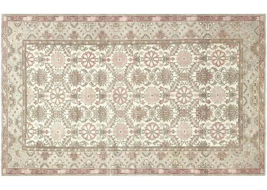 1960s Turkish Oushak Rug - 5'6" x 9' - Nalbandian - Ivory - Ivory