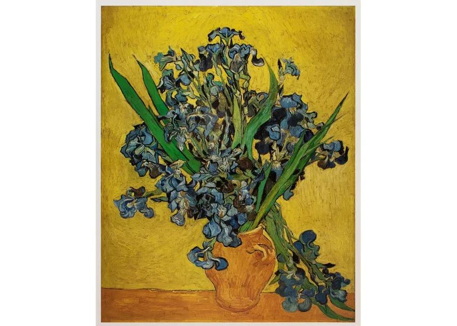 Van Gogh "Vase With Irises" Poster - Yellow