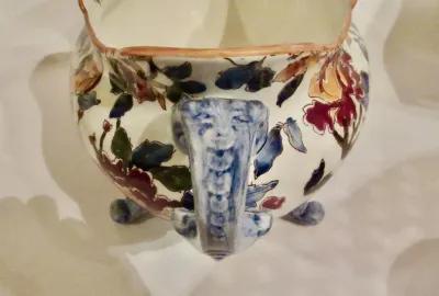 Gien French Faience Pivoines Jardiniere - The Emporium Ltd. - Blue