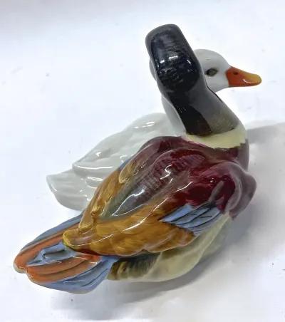 Antique Herend Intertwined Duck Figurine - Vermilion Designs - Brown