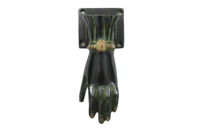 Green Brass Hand Door Knocker - Interesting Things