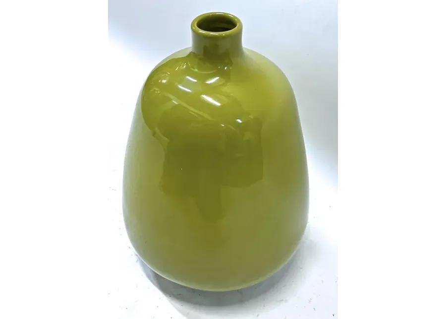 Mid-Century Modern Style Ceramic Vase - Vermilion Designs - Green