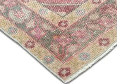 1960s Turkish Oushak Runner -3'x 9'3" - Nalbandian - pink