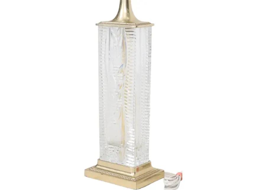 Dresden Crystal & Brass Table Lamp - Interesting Things