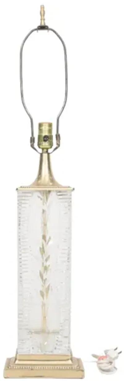 Dresden Crystal & Brass Table Lamp - Interesting Things