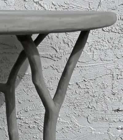 Faux Bois Outdoor Side Table - Vermilion Designs - Gray