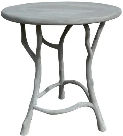 Faux Bois Outdoor Side Table - Vermilion Designs - Gray