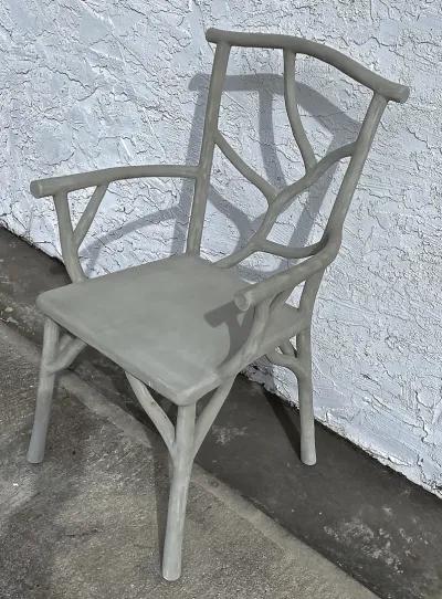 Faux Bois Armchair - Vermilion Designs - gray