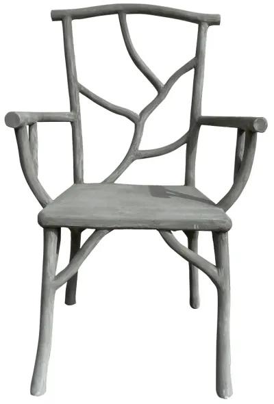 Faux Bois Armchair - Vermilion Designs - gray