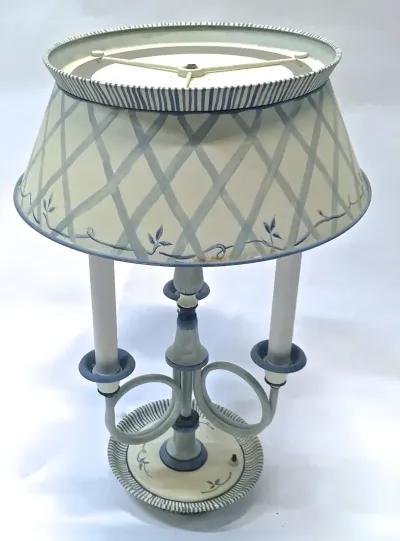 Painted Tole Bouillote Lamp - Vermilion Designs