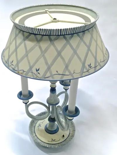 Painted Tole Bouillote Lamp - Vermilion Designs